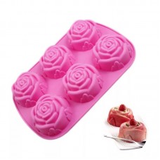 Molde De Hielo Silicona Flores Rosas Jabones Cupcakes Queque